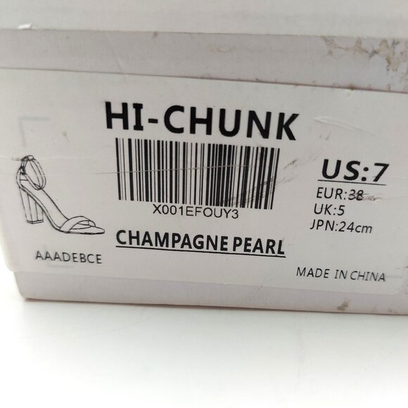 DREAM PAIRS Women's Hi-Chunk High Heel Pump Sandals - Picture 9 of 10